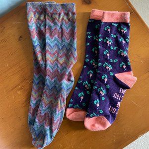 🌟 LAST CALL!!! 🌟 LitJoy HP Burrow Knit & Dirigible Plums Socks (SET OF 2!)